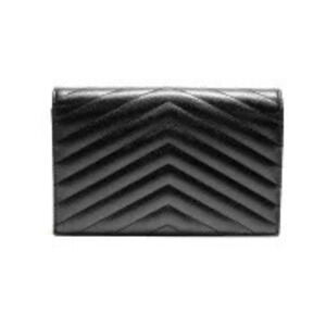Saint Laurent Shoulder Monogram Black Bag Wallet  Yves Chain Envelope